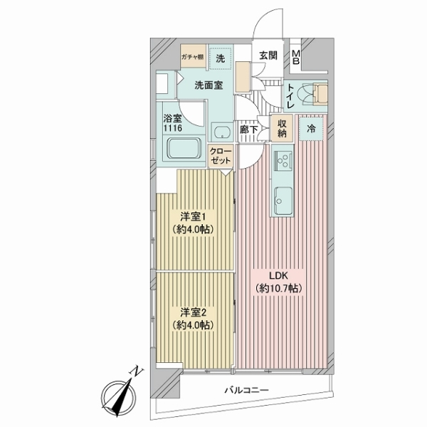 下谷第２サマリヤマンションの間取図