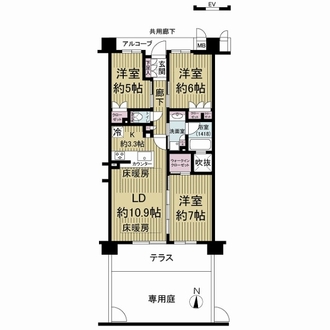 ル・パルトネール京都御屋敷町の間取図