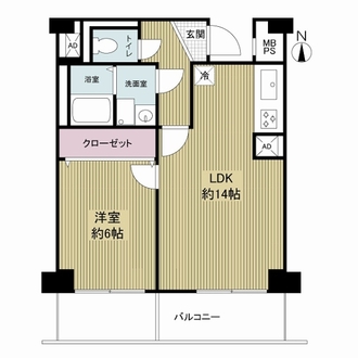 高殿スカイハイツの間取図