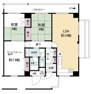 進和山科ハイライフの間取図