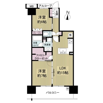 エムズシティ新安城ブランシエラの間取図