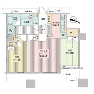 Ｓ４‐Ｔｏｗｅｒの間取図