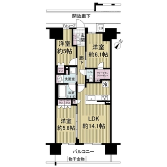 ルネ西宮仁川の間取図