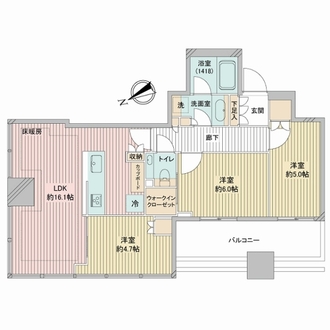 白金ザ・スカイ東棟の間取図