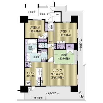 サンメゾン三国ヶ丘ゲートの間取図