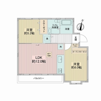 屏風ヶ浦住宅１棟の間取図