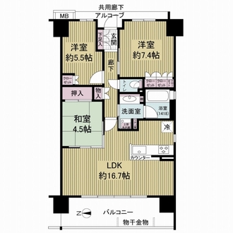 ウエリス相川駅前の間取図