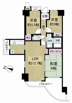 インテリジェントシティの間取図