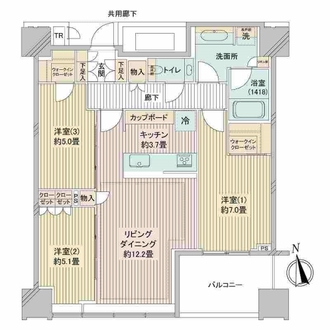 白金ザ・スカイの間取図
