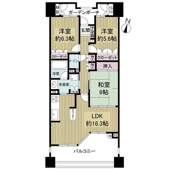 摩耶シーサイドプレイスウエスト３番館の間取図