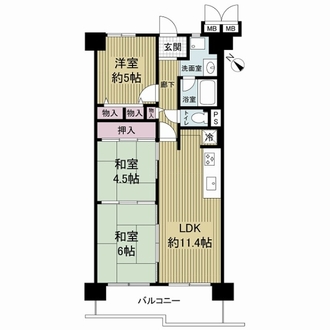 サングレール阿波座の間取図