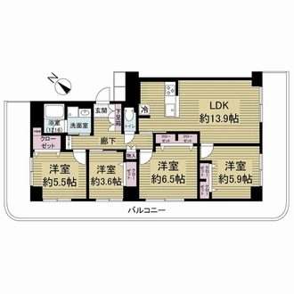 ファミリープラザ朝潮橋Ｂ館の間取図