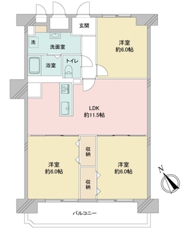 千里ガーデンハイツの間取図