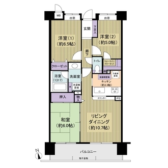 コスモ江戸川中央グレイスフォルムの間取図