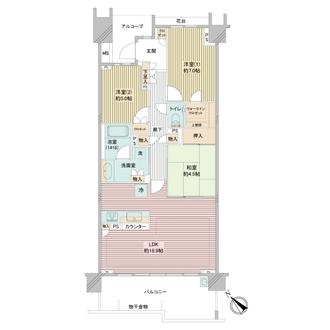 グランドメゾン東戸塚７番館の間取図