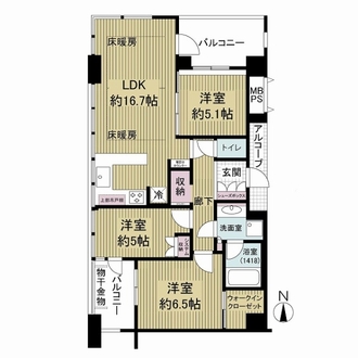 大阪イーストガーデンズタワーの間取図