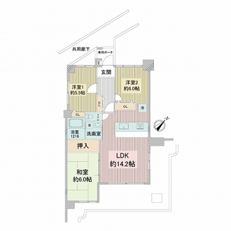 サンプリンス武庫川の間取図