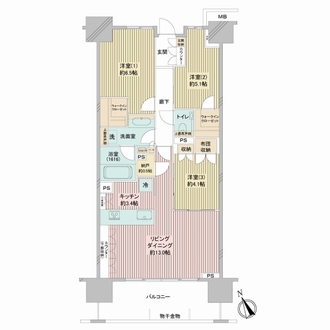 アトラス加賀の間取図