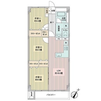 第二川口ハイツの間取図