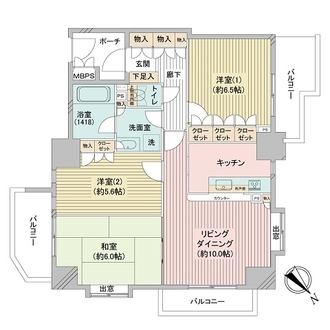 クリオ川崎追分壱番館の間取図