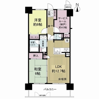 ライオンズマンション天神橋筋六丁目の間取図