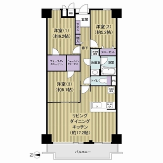 仙台堀公園ハイツの間取図