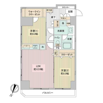 朝日広尾マンションの間取図