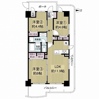 朝日プラザペルソナ―ジュ天下茶屋の間取図