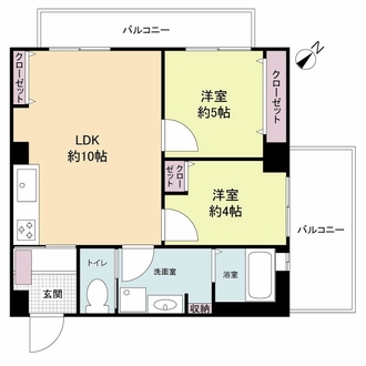 佐伯第一コーポの間取図