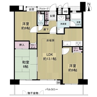 エステムコート新大阪２ハ－ブフォリアの間取図