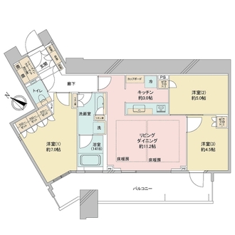 スカイズ　タワー＆ガーデンの間取図