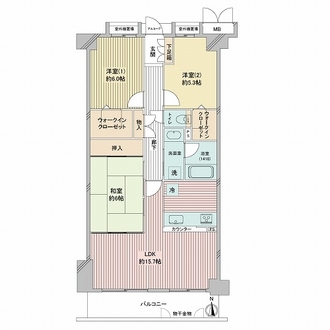 サンヴェール伊丹行基町の間取図