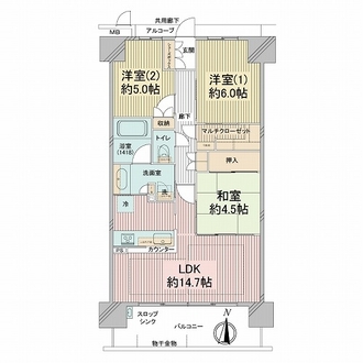 メイツブラン伊丹の間取図