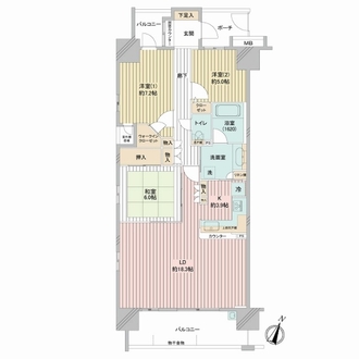 ＤＣ．ＦＯＲＴ千葉中央の間取図