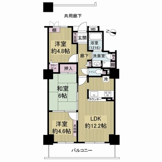 リバーカントリーガーデン京橋の間取図