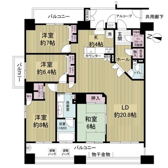 シャトレ愛松勝川ステーションの間取図