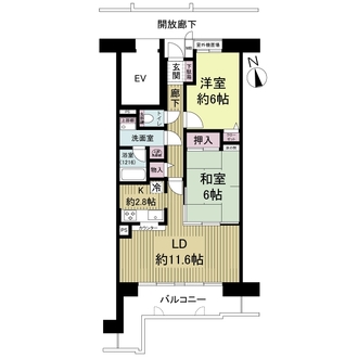 ファミールハイツ京都伏見ステージ２の間取図