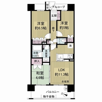メロディーハイム西大路デュオノワールの間取図