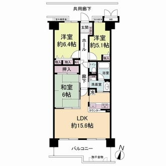 ラ・ビスタ宝塚エスティオ２番館の間取図