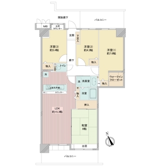 モアコート戸塚の間取図