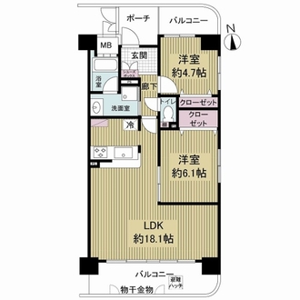 キングマンション都島Ｉの間取図