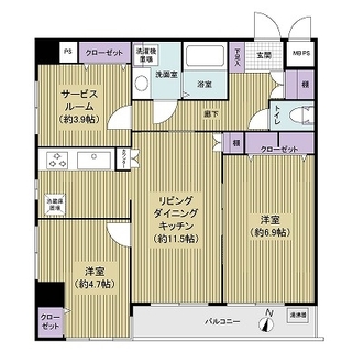 ライオンズマンション小岩第三の間取図
