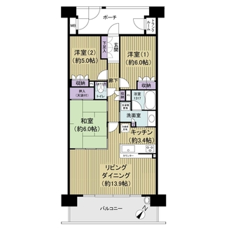 グランシスフォート中百舌鳥弐番館の間取図