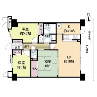 ディオフェルティ向日東２番館の間取図