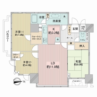 藤和シティコープ湘南平塚の間取図