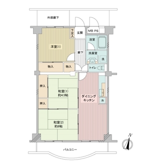 大森ハイツの間取図