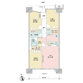 グランシンフォニアEASTの間取図