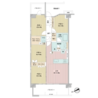 メイツ新川崎の間取図
