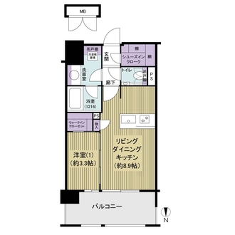 クリオラベルヴィ赤坂の間取図