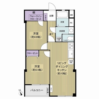 調布第２コーポラスの間取図